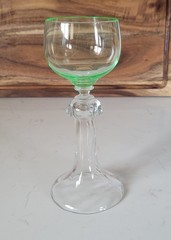 Vintage Gullaskruf Swedish Handmade Dessert Wine Uranium Glass