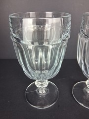 Libbey Duratuff Gibraltar (2) Iced Tea Goblets 7″ USA Clear 16 Oz