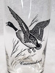 3 VINTAGE Federal Glass Tumblers 14oz Canvasback Ring Neck Pheasant Game Birds