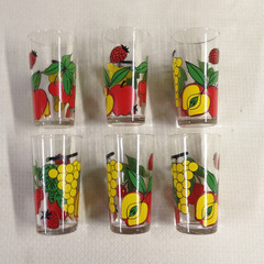 Italian Vintage Covetro Lemonade Pitcher & Six Tumblers – Colorful – NICE!