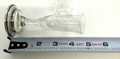 Vintage B-I sterling Silver Etched Crystal Cordial Glasses 4 Vodka shot