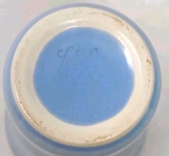 VTG RARE Luray Pastel Blue 9oz Water Tumbler Cup Taylor Smith TS&T 4.5″H
