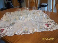 Etched Crystal Tall Ship & Seagull Nautical Wine, Mugs & Tumblers Group Of 18