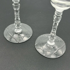 Libbey Rock Sharpe ARCTIC ROSE Stem Glasses 8” (Set of 2)​