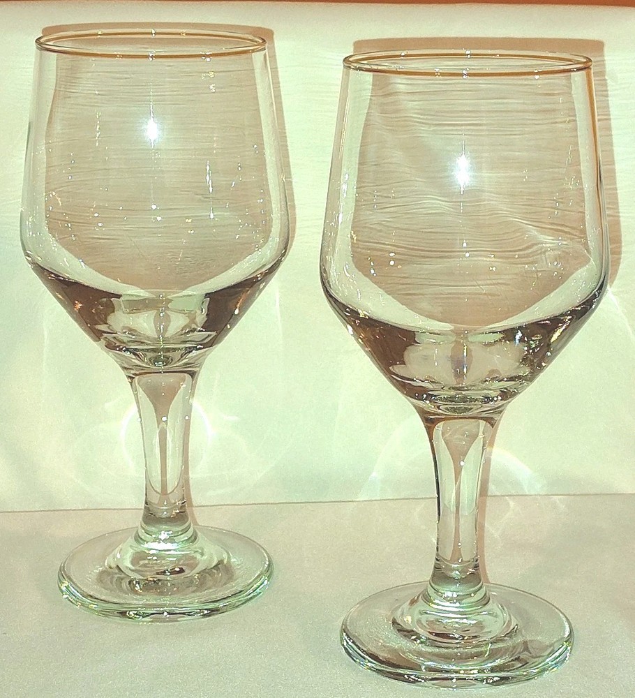Pair Libbey Estate Wine Glasses 3364 Chip Resistant Crystal Clear 8.5oz