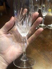 Beautiful Champagne Glasses Set Of 6. 7 3/4”. Pictures Show 5 But There Are 6