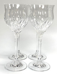 Lovely Simone by Bohemia Crystal Set of Four Wine Glasses 7 1/8″-Discontinued
