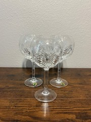 SET(3) VTG Waterford 7 7/8″ Millennium Series Health Balloon Wine Goblets Marked