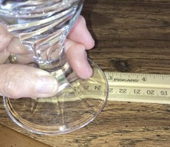 Noritake Sweet Swirl Clear 7 3/8” Tall Footed Iced Tea Tumbler 3-3/4″ Rim/14 oz