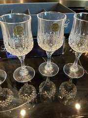 Longchamp Cristal d’ Arques 24% Lead 5.75 oz. Set of 4 Crystal Wine Glasses