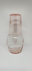 Vintage Pink Depression Glass Tumble-up Wheel Cut Flowers And Leaves