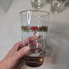 Christopher Radko Holiday Celebrations Holly Ribbon Xmas 15oz Cooler Tumblers