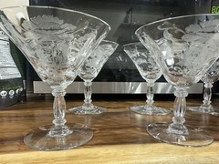 Tiffin Franciscan Flanders Cocktail Glasses Set Of 6
