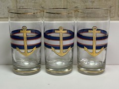 Culver Nautical Anchor Tumblers-Set of 3