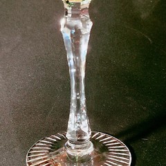 BEYER CRYSTAL TALL WINE HOCK, Green, Cut Lead Crystal, 7 5/8″, 8 Oz, GERMANY