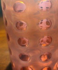 Vintage Fenton Art Glass COIN DOT Tumbler CRANBERRY 3 3/4+» Tall