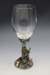 KIRKS FOLLY MERLIN WIZARD MAGIC GOBLET GLASS JEWELED STONES RARE 8″