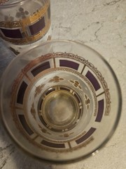 MCM Vintage High Ball Glasses Purple and Gold Set of 4Perfect Condition