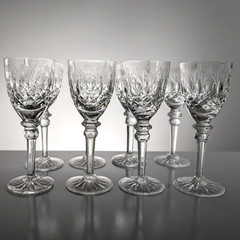 Rogaska Queen Crystal Cordial Glasses Set of 8 Elegant Barware Discontinued 5″