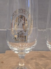 Set Of 4 – Coors Gold Etched Stem Glasses