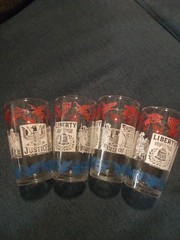 Revolutionary War Commemorative Spirit Of 76’ Glass Tumbler Set of 4