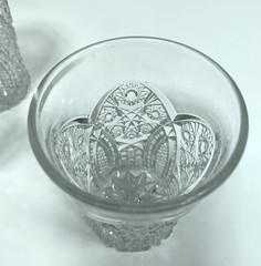 6pc EAPG McKee Toltec Clear Flat Tumbler Old Fashioned 4″ Pressed Glass USA MADE
