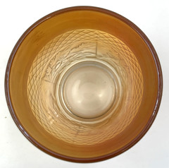 Dugan Marigold Carnival Glass Lattice & Daisy Tumbler