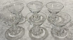 Set of 6 Clear Glass Anchor Hocking Berwick Boopie Candlewick Sherbets