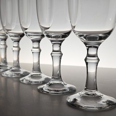 Tapio Wirkkala Iittala set of six vintage beer goblet glass 1980s Finland