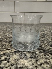 VTG, Clipper by Toscany, Hand Blown, Old Fashioned, Art Glass, Hand Etched