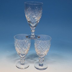 Webb Corbett Crystal – Georgian Cut – 3 Sherry Glasses – 4 1/8 inches
