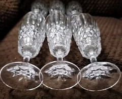Royal Irish MEGAN Crystal Fluted Champagne Goblet LOT 6 Flute Glasses Ireland