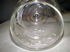 Vintage Queen Lace African Sufari Copper Wheel Etched LION Brandy Snifter RW