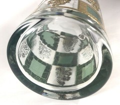 West Virginia Glass Henry VIII Rampant Lion Cocktail Shaker 1960 9″ Green No Lid