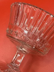 Vintage Set Of 6 Anchor Hocking Stars & Stripes Clear Sherbet Dishes 1940’s