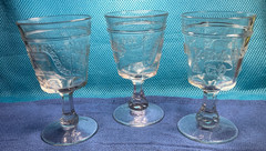 c.1875 100 YEAR CENTENIAL Adams Glass «LIBERTY BELL» Goblet 6 1/8″ 4th of JULY