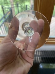 SET OF 9 RARE PATTERN Tiffin Glass «Roses Flat Paneled Wine Glasses 4.5″H
