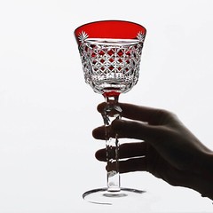 Hand Cut To Clear Blue 9oz Edo Kiriko Crystal Whiskey Glasses Gift Packing 1pc