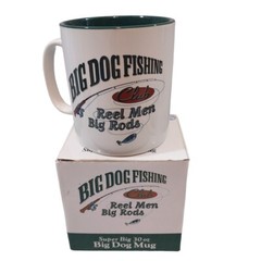 Big Dog Fishing Club Reel Men Big Rods Super Big 30oz. Mug 2002 New in Box!
