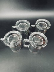 4pcs Culver Beer Stein Mug Glasses Gold Hunting Birds