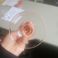 Le Vin Rose Lot Of 6 Luminarc France Peach Pink Stemmed Wine Glasses Goblets