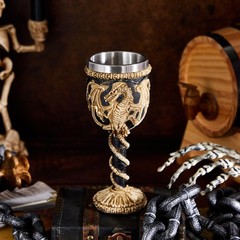 2 Pcs Medieval Cups and Goblets Dragon Wine Goblet Chalice Goblet 7 oz Resin …