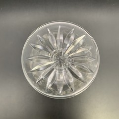 Vintage Heavy Cut Lead Crystal Brandy Snifters Starburst Cut Set of 3