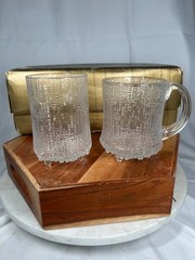 Iittala Ultima Thule Mug Set 2 KPL Tapio Wirkkala Finland 1969 Model 2482 OB