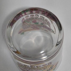 Culver Mardi Gras Jester 4 1/8″ Rock Glass 22-karat Gold Embellishments