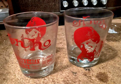 2 Vintage Pair Of Don Ho Polynesian Palace 4” Tall Rocks Glasses Waikiki Hawaii
