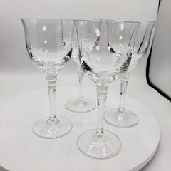 Kirkland by Towle Cut Crystal Stemware. Wine Set Of 4 Discontinued 7 1/4”H