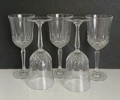 VTG Set Of 5 St.George American Heritage Crystal Water/Wine Glasses 8¼ Tall