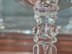 Fostoria Holly Clear (6030) MCM Crystal Water Wine Goblets 7-7/8″ – Set of 4