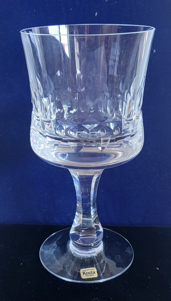 Vintage Kosta Boda Crystal Water Glass Prince pattern